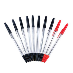 Office Central Pen Ballpoint 10 Pack (8 Black & 2 Red)