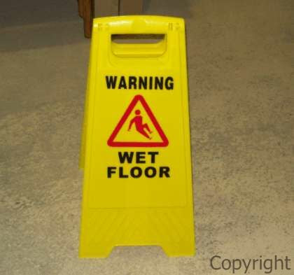 WARNING WET FLOOR Heavy Duty Plastic A-Frames Floor Sign