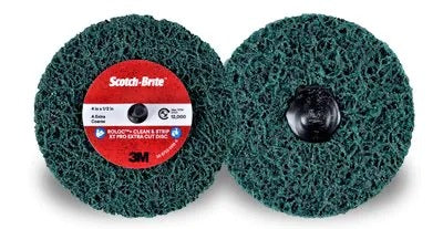 3M Scotch-Briste Roloc Clean & Strip PRO Extra Cut Disc Green Aluminium Oxide 8000rpm 100mm (61500303427)