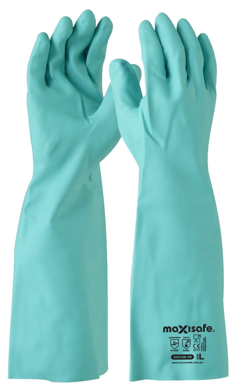 Maxisafe Green Nitrile Chemical Glove (1 Pair)