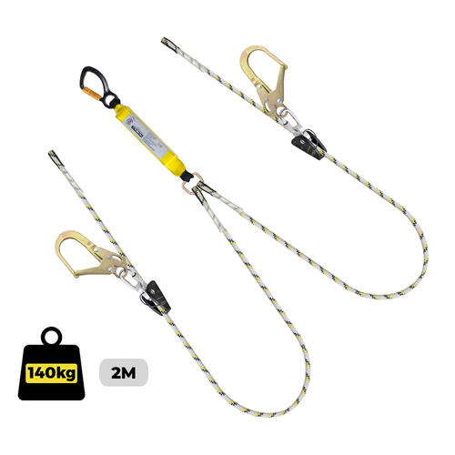 Austlift Kernmantle Rope Sharp Edge Double Adjust Aluminum T/A Snap Hook - Complies with AS 1891.5