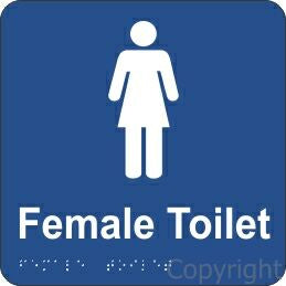 FEMALE TOILET 180x180mm Laminate & Braille