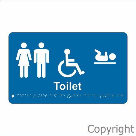 UNISEX / DISABLED / CHANGE ROOM 180x300mm Laminate & Braille