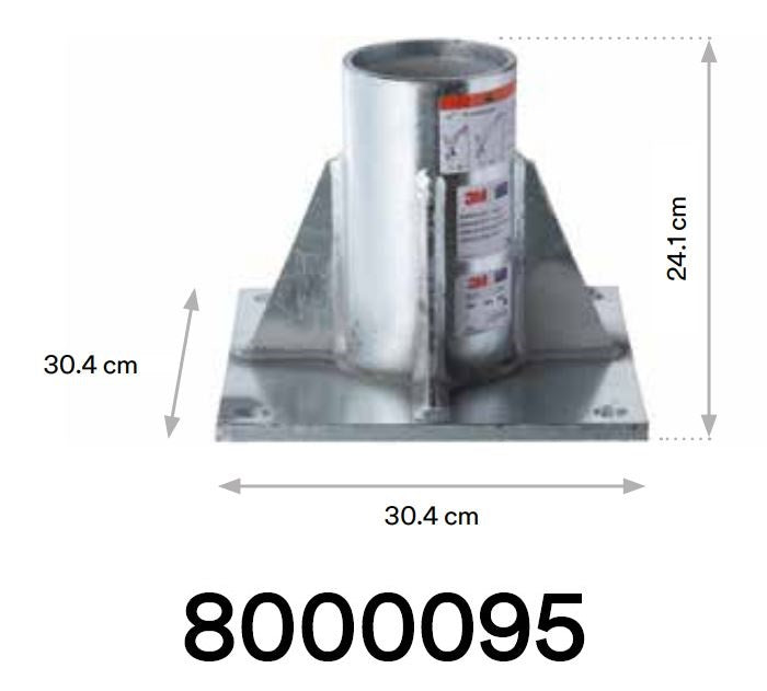 3M  DBI-SALA Galvanised Floor Mount Base High Capacity (8000095)