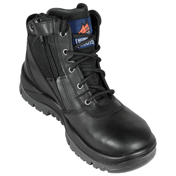 Mongrel Black Zipsider Boot Steel Cap (261020)