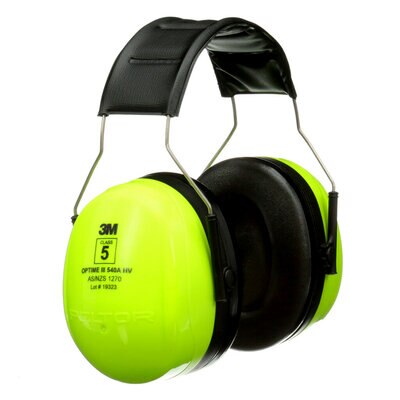 3M Peltor Optime III Headband Hi Viz Earmuff 33db Class 5 (H540AHV)
