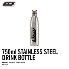 THORZT 750ml Stainless Steel Drink Bottle Stainless Steel (DB750SS-S)