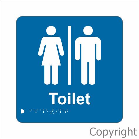 UNISEX TOILET 180x180mm Laminate & Braille