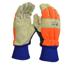Maxisafe Forester Premium Cow Grain Chainsaw Gloves (1 Pair)