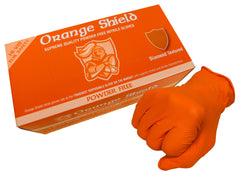 Maxisafe Orange Shield Extra Heavy Duty Disposable Nitrile Gloves - Box of 100