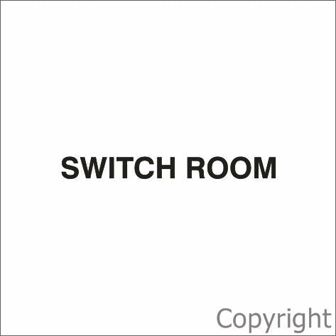 SWITCH ROOM 25mm H Black Vinyl Text