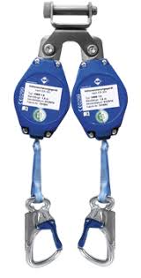 IKAR Mini 2m Dual Fall Arrest Block inc Double action Hooks