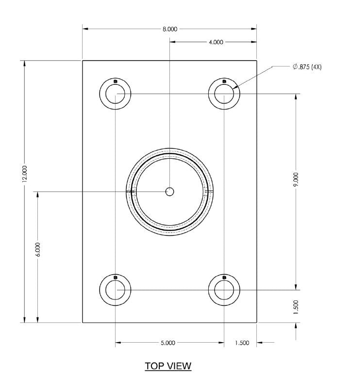 Flush floor mount sleeve for existing concrete, powder coated steel