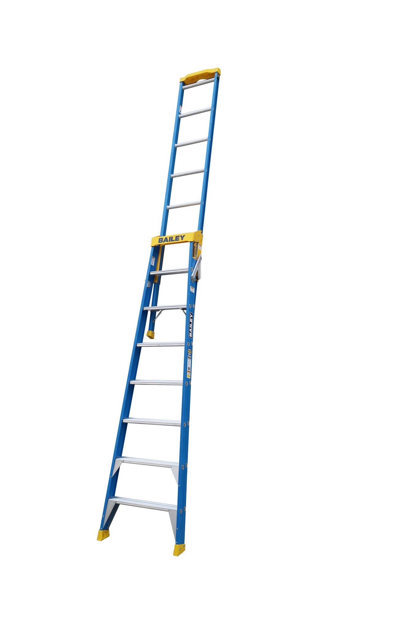 Bailey Ladders Pro Fibreglass Step Extension 8 150kg Industrial Punchlock (2.4m/4.1m)