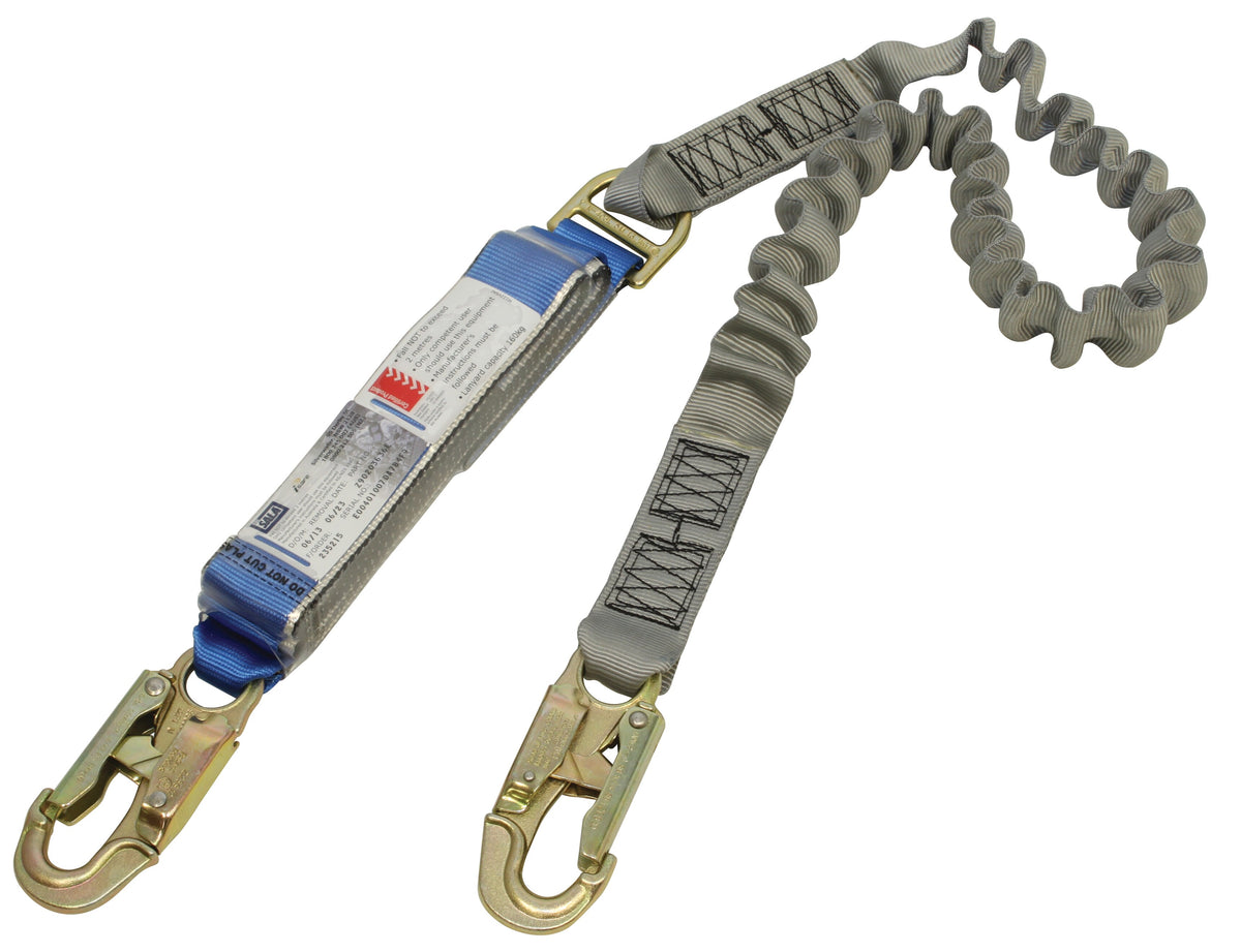 3M DBI-SALA EZ-Stop Shock Absorbing Elasticated Webbing Lanyard - Single Tail Z90203636E, Grey, 1 EA/Case