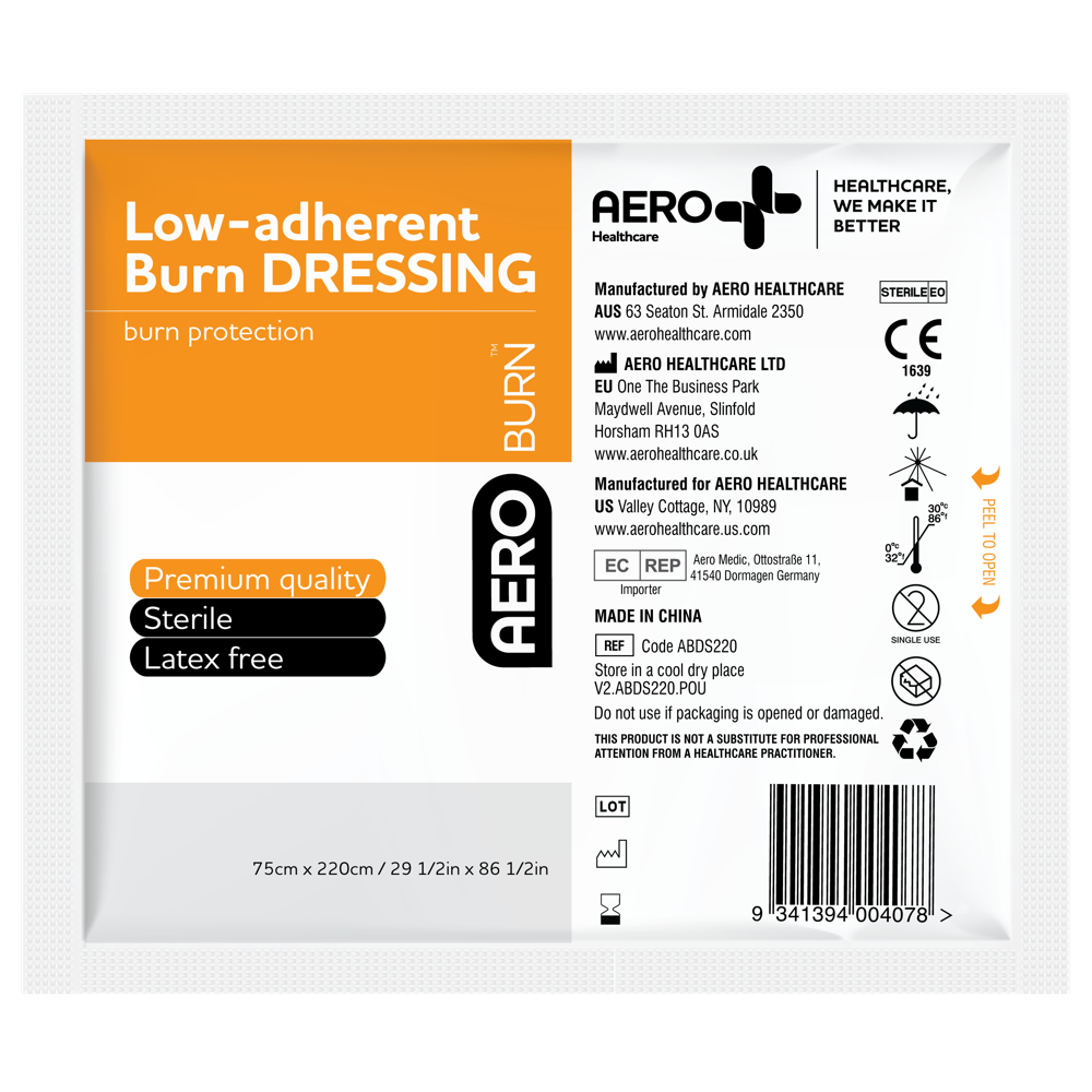 Aero Healthcare AEROBURN Low-Adherent Burn Dressing 75 x 220cm