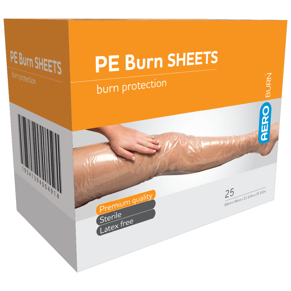 Aero Healthcare AEROBURN Polyethylene Burn Sheet 60 x 90cm Box/25