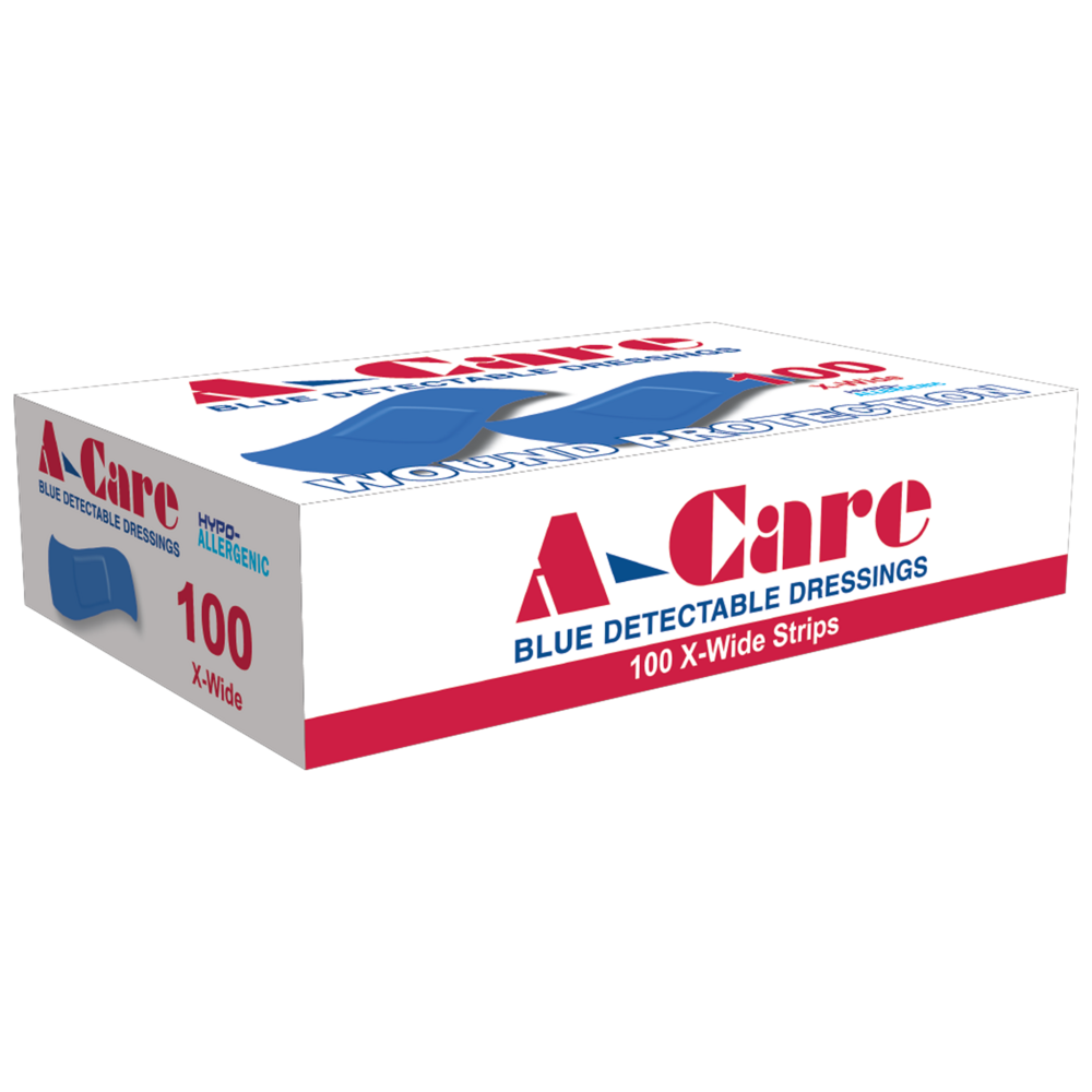 Aero Healthcare A-CARE Detectable Standard Strips 7.5 x 2.5cm Box/100
