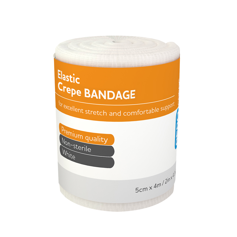 Aero Healthcare AEROCREPE Elastic Crepe Bandage 5cm x 4M Wrap/12