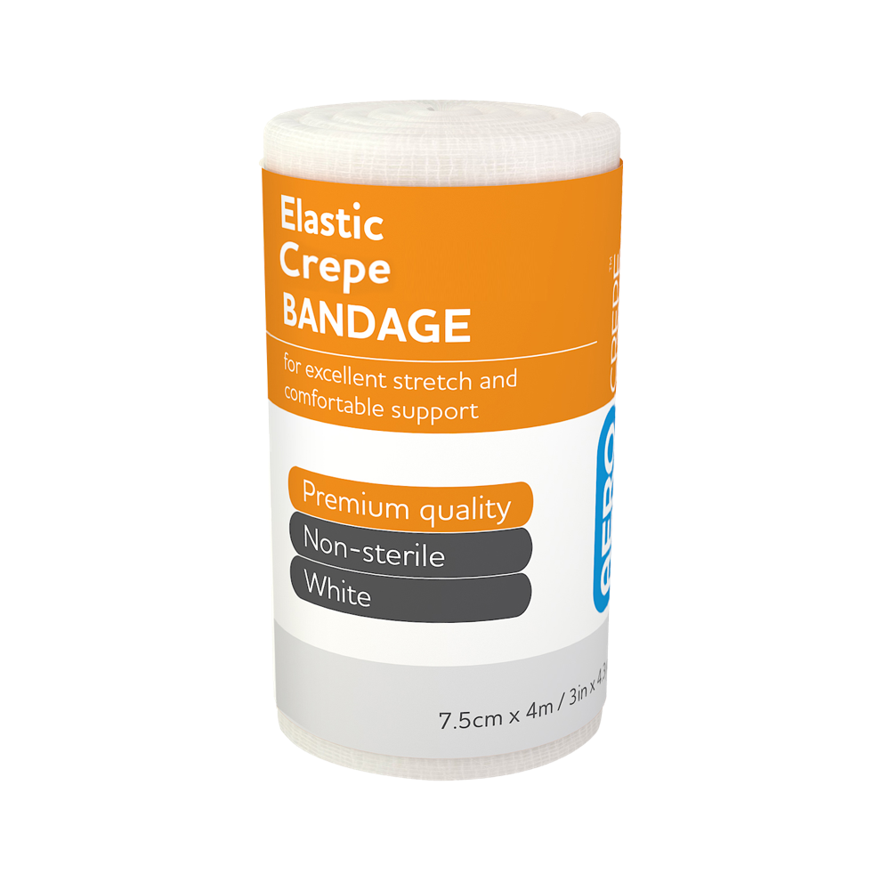 Aero Healthcare AEROCREPE Elastic Crepe Bandage 7.5cm x 4M Wrap/12