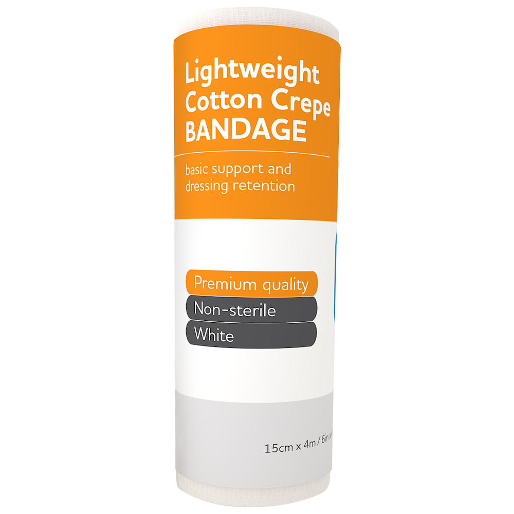 Aero Healthcare AEROCREPE Light Cotton Crepe Bandage 15cm x 4M Wrap/12