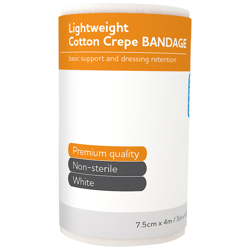 Aero Healthcare AEROCREPE Light Cotton Crepe Bandage 7.5cm x 4M Wrap/12