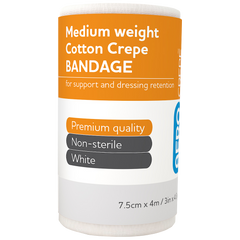 Aero Healthcare AEROCREPE Medium Cotton Crepe Bandage 7.5cm x 4M Wrap/12