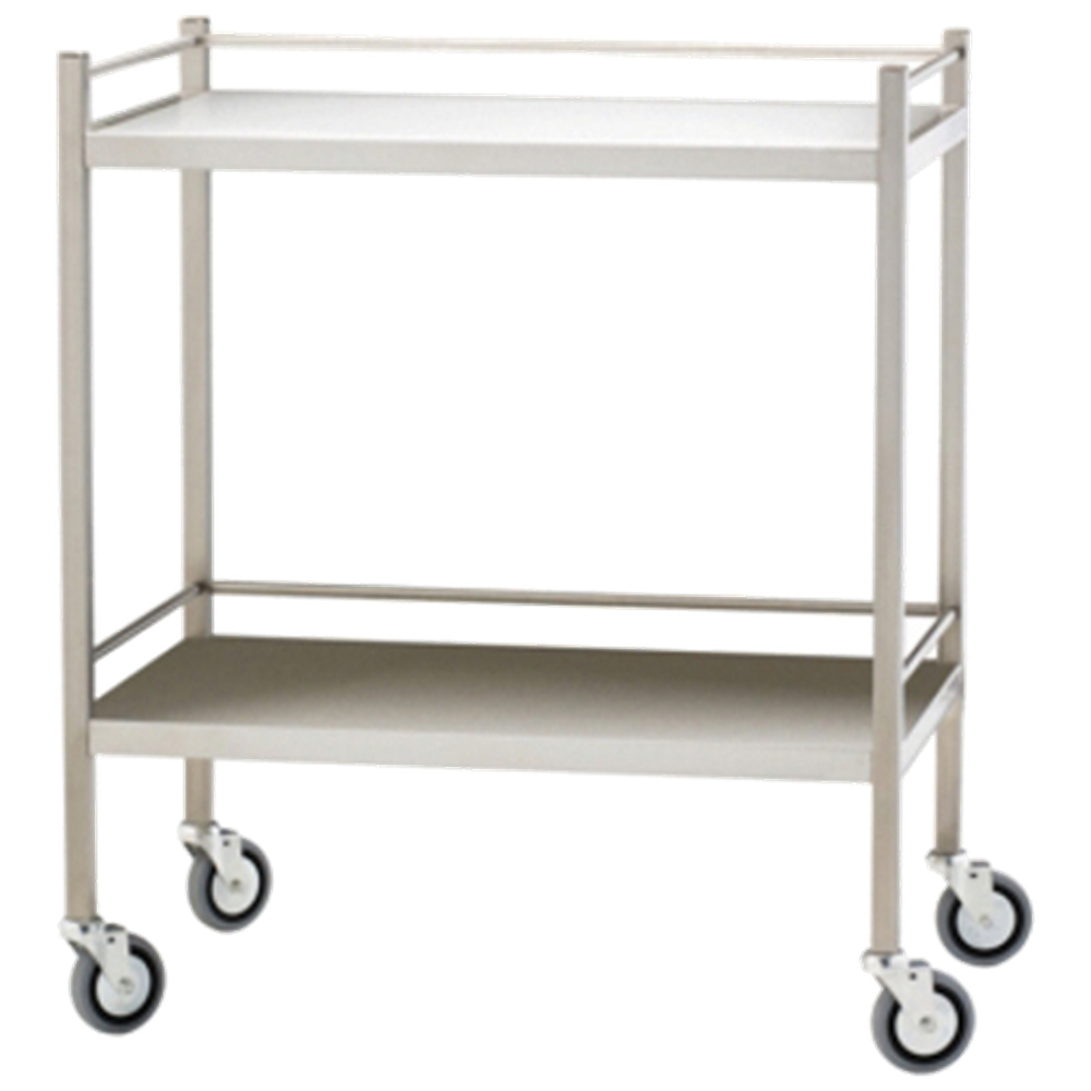 Aero Healthcare Large Stainless Steel Trolley with Rails 110 x 50 x 97cm