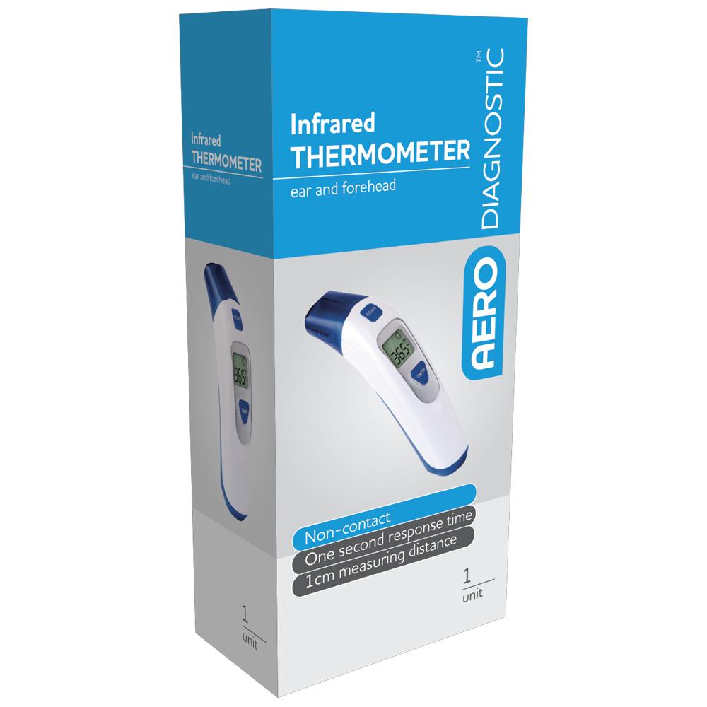 Aero Healthcare AERODIAGNOSTIC Personal Infrared Ear and Forehead Thermometer