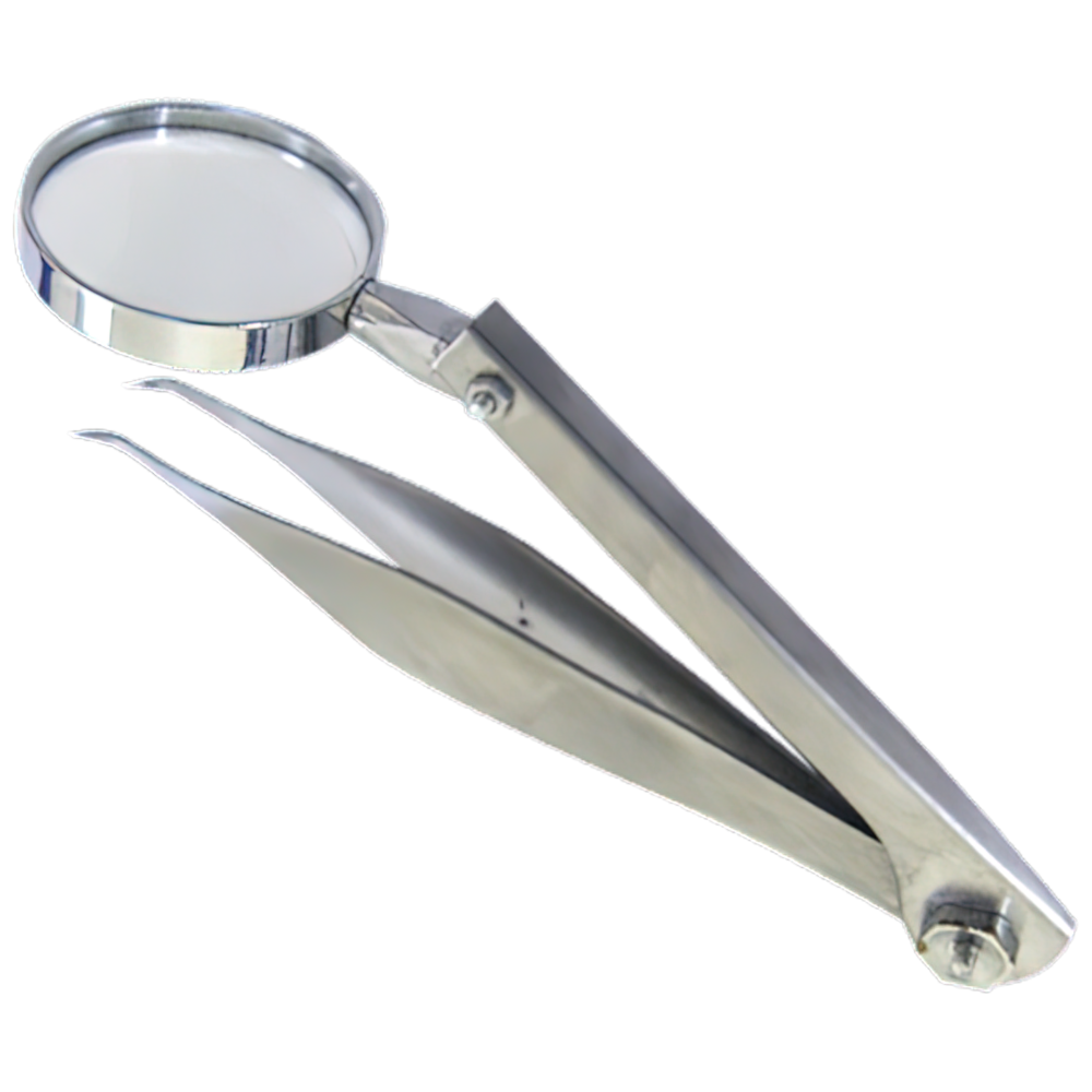 Aero Healthcare AEROINSTRUMENT Stainless Steel Magnifying Glass Forceps 11cm