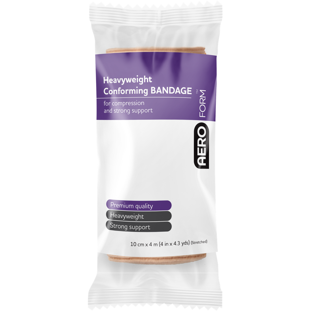 Aero Healthcare AEROFORM Heavyweight Conforming Bandage 10cm x 4M Wrap/12