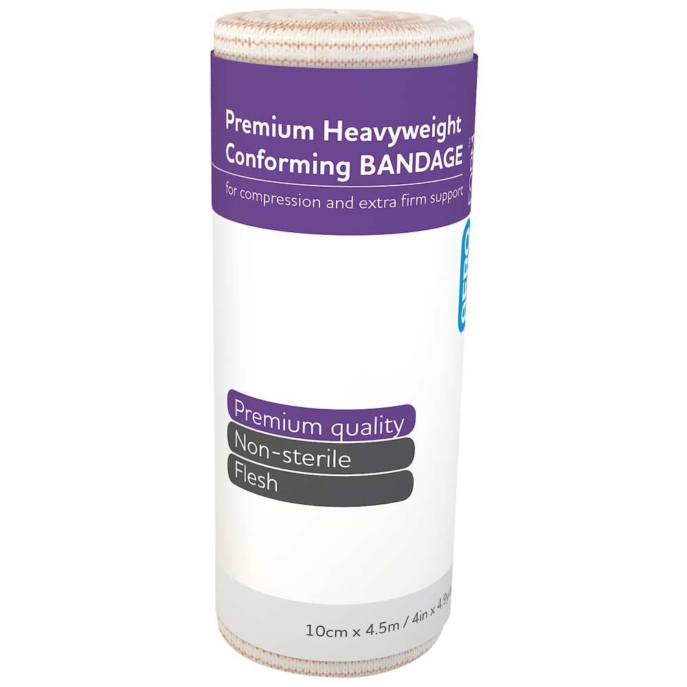 Aero Healthcare AEROFORM Premium Heavyweight Conforming 10cm x 4.5M Wrap/12