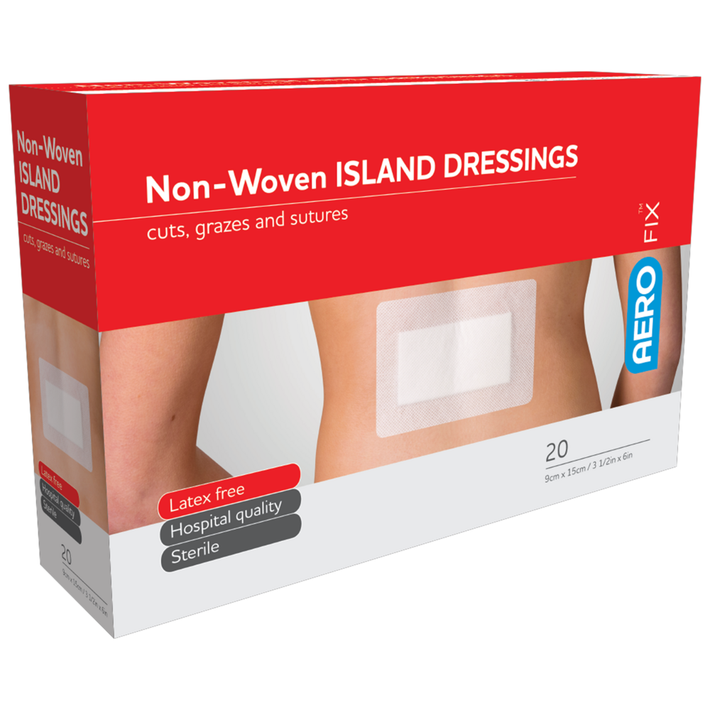 Aero Healthcare AEROFIX Non-Woven Island Dressing 9 x 15cm Box/20