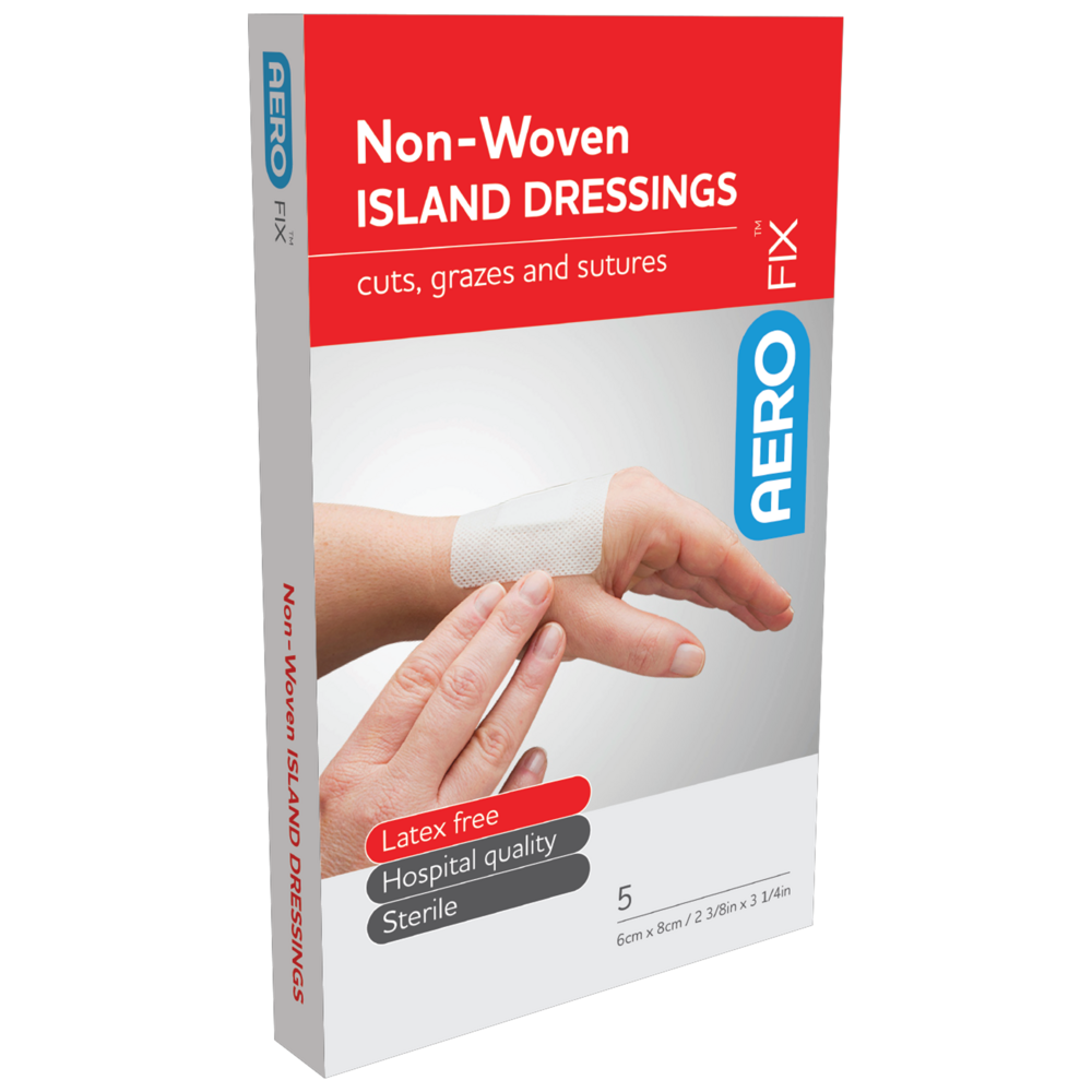 Aero Healthcare AEROFIX Non-Woven Island Dressing 6 x 8cm Box/5