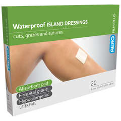 Aero Healthcare AEROFILM PLUS Waterproof Island Dressing 9 x 10cm Box/20