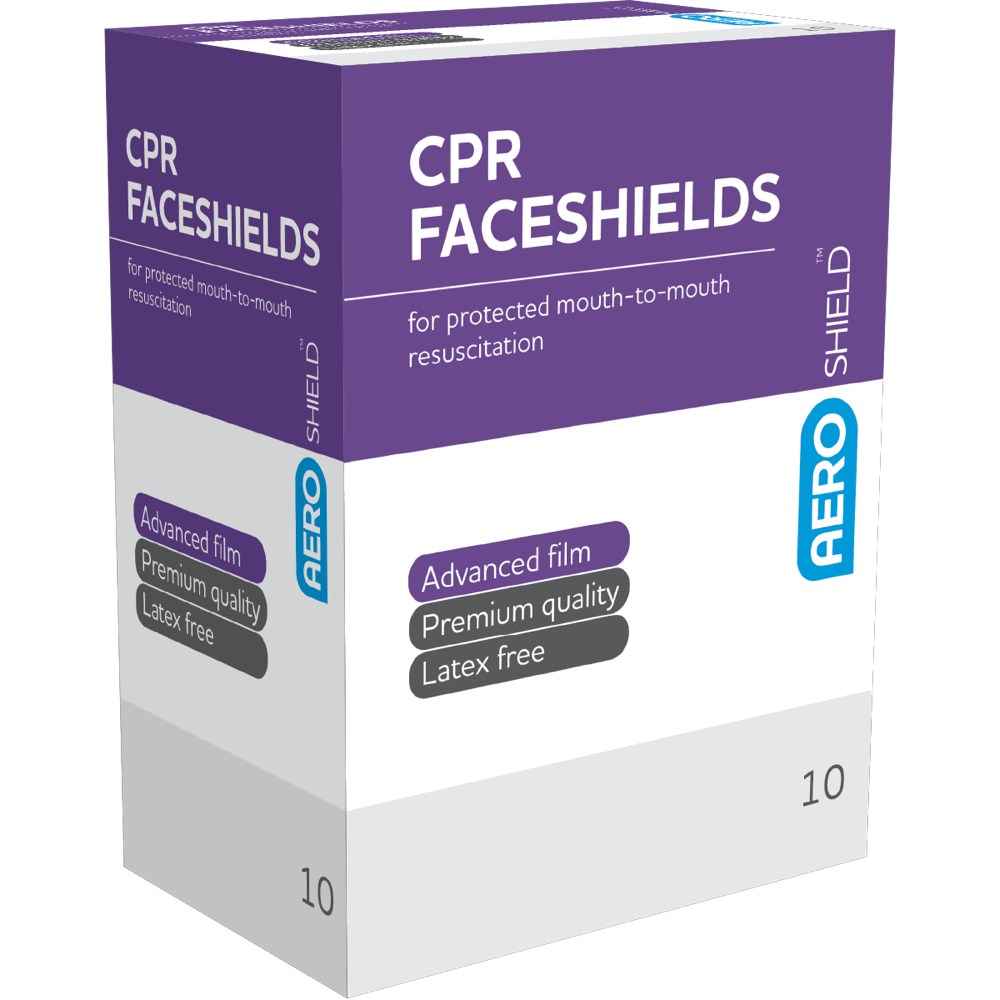 Aero Healthcare AEROSHIELD Disposable Face Shield in Sachet Box/10