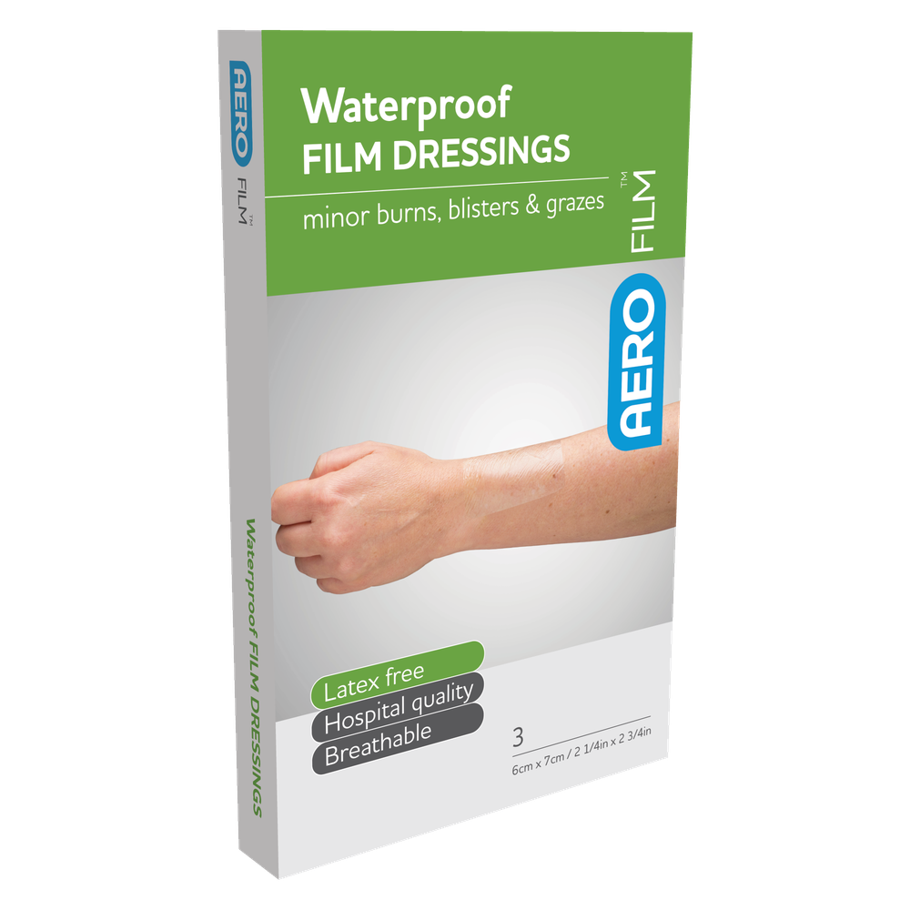 Aero Healthcare AEROFILM Waterproof Film Dressing 6 x 7cm Box/3 Env/3