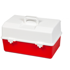 Aero Healthcare AEROCASE Red and White Plastic Tacklebox with 6 Trays 30 x 46.5 x 25.4cm