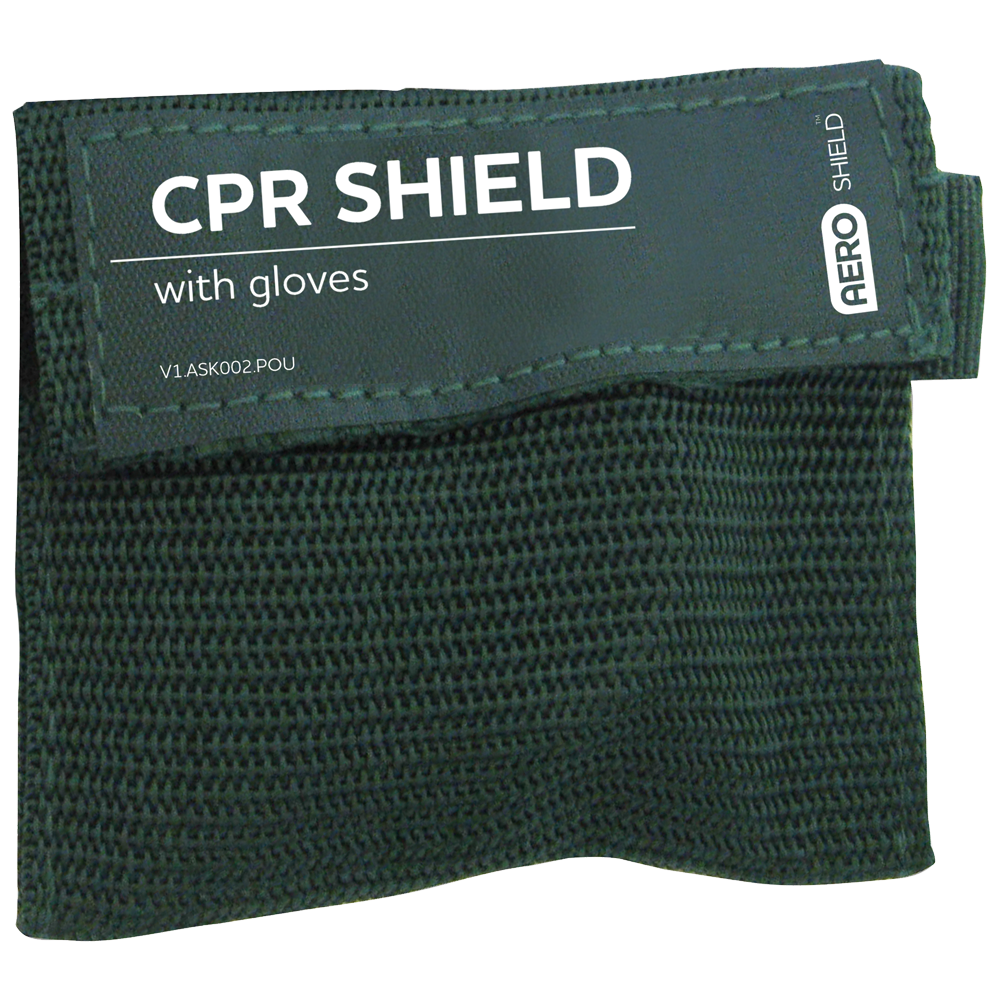 Aero Healthcare AEROSHIELD Key Ring CPR Face Shield + Gloves