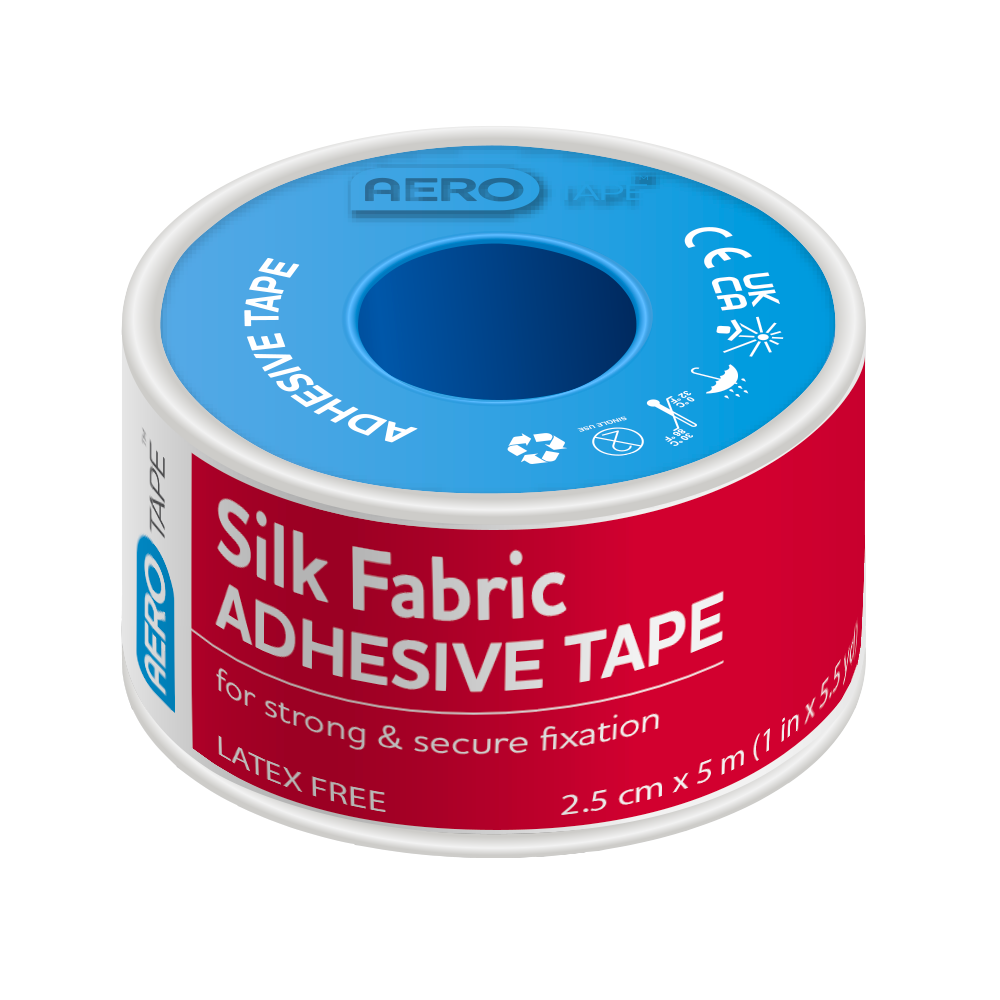 Aero Healthcare AEROTAPE Silk Fabric Adhesive Tape 2.5cm x 5M