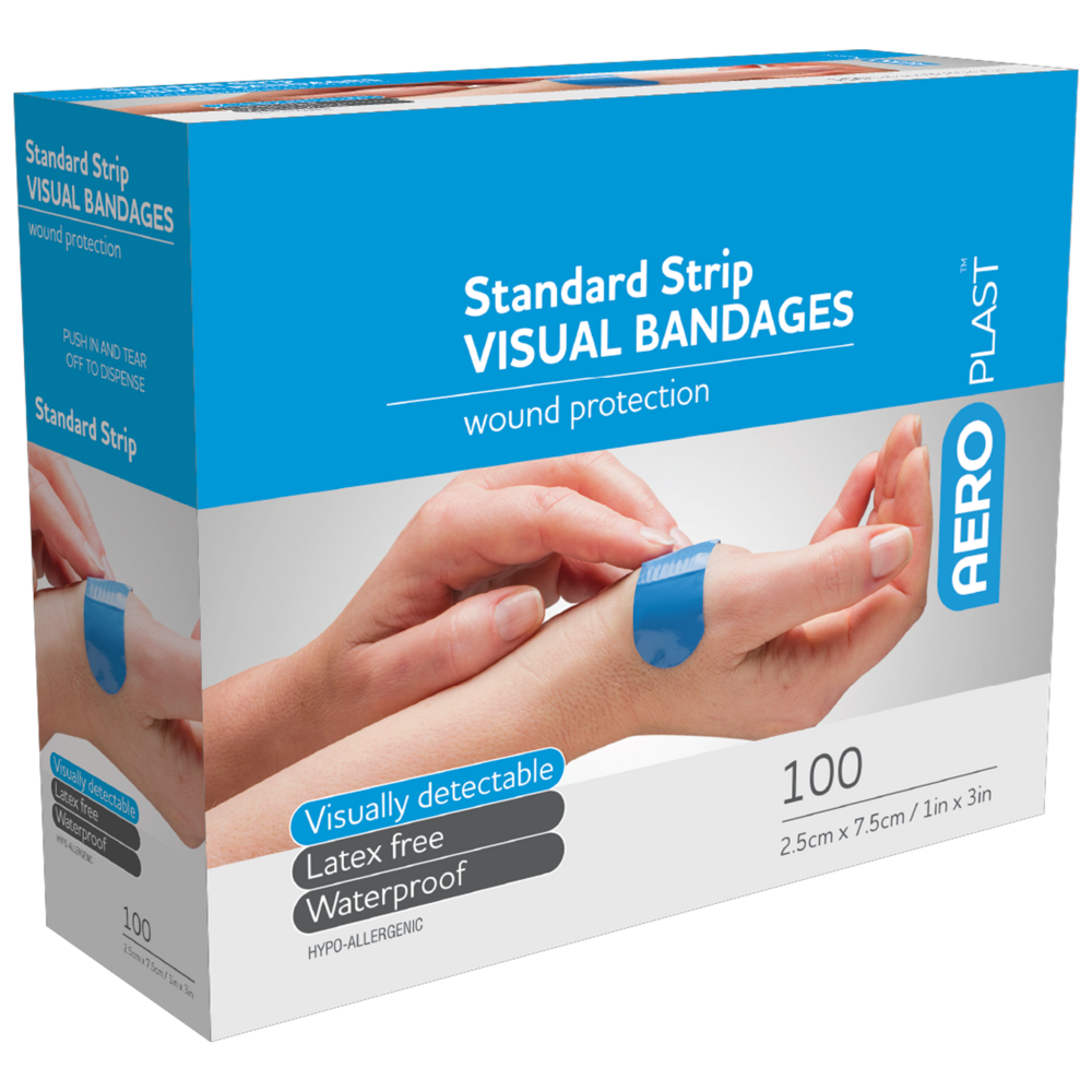 Aero Healthcare AEROPLAST Premium Visual Strip 7.5 x 2.5cm Box/100