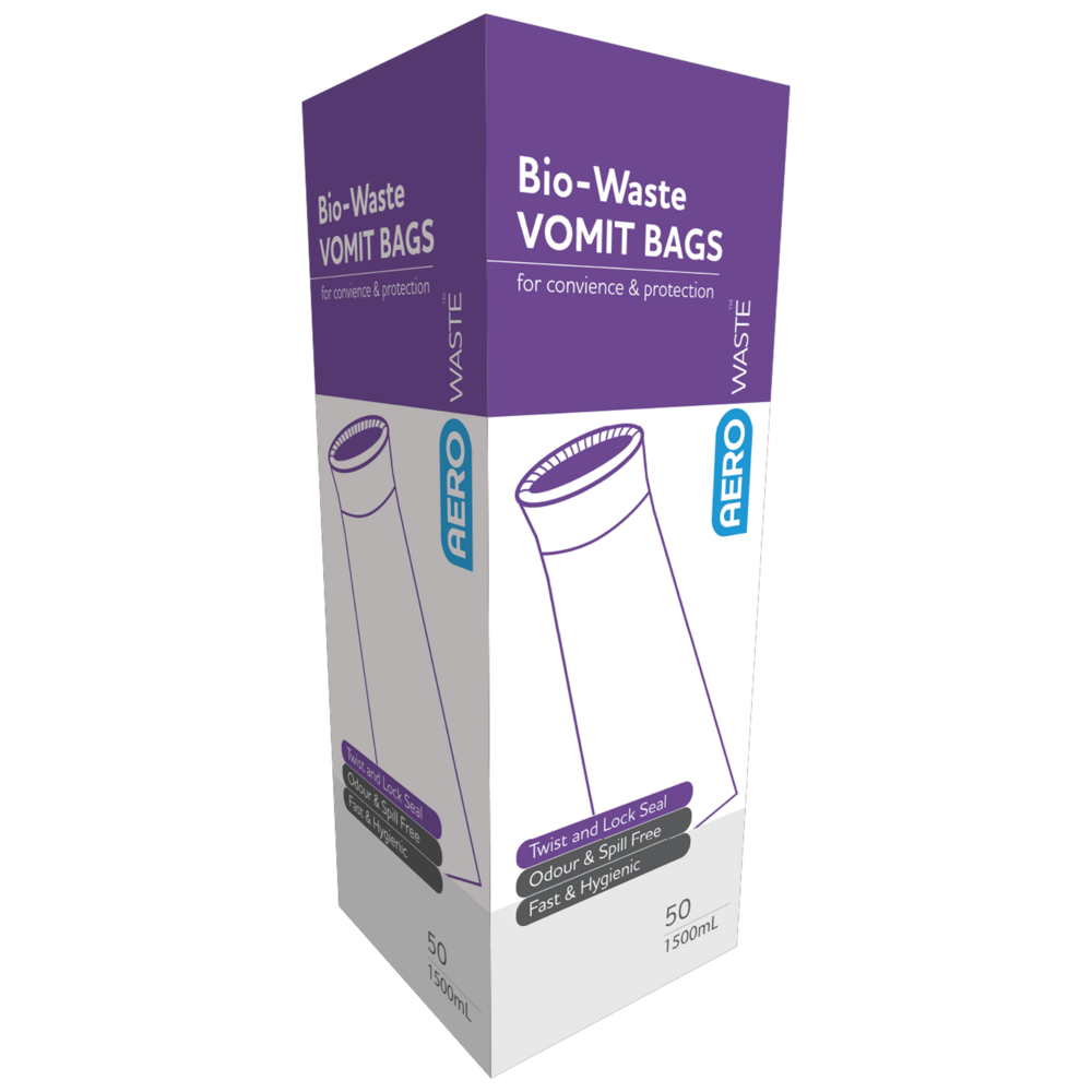 Aero Healthcare AEROWASTE Bio-Waste Vomit Bag 1500ml Box/50
