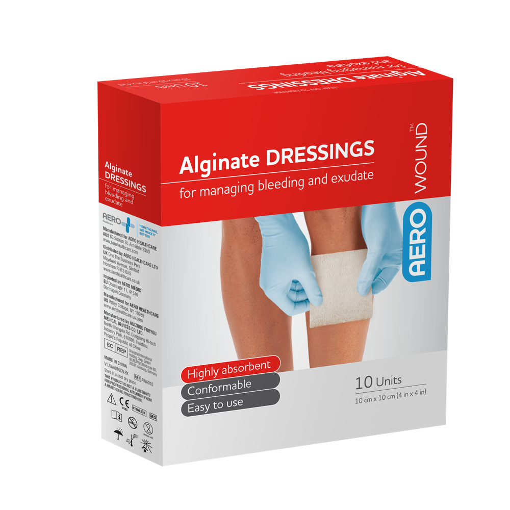 Aero Healthcare AEROWOUND Alginate Dressing 10 x 10cm Box/10