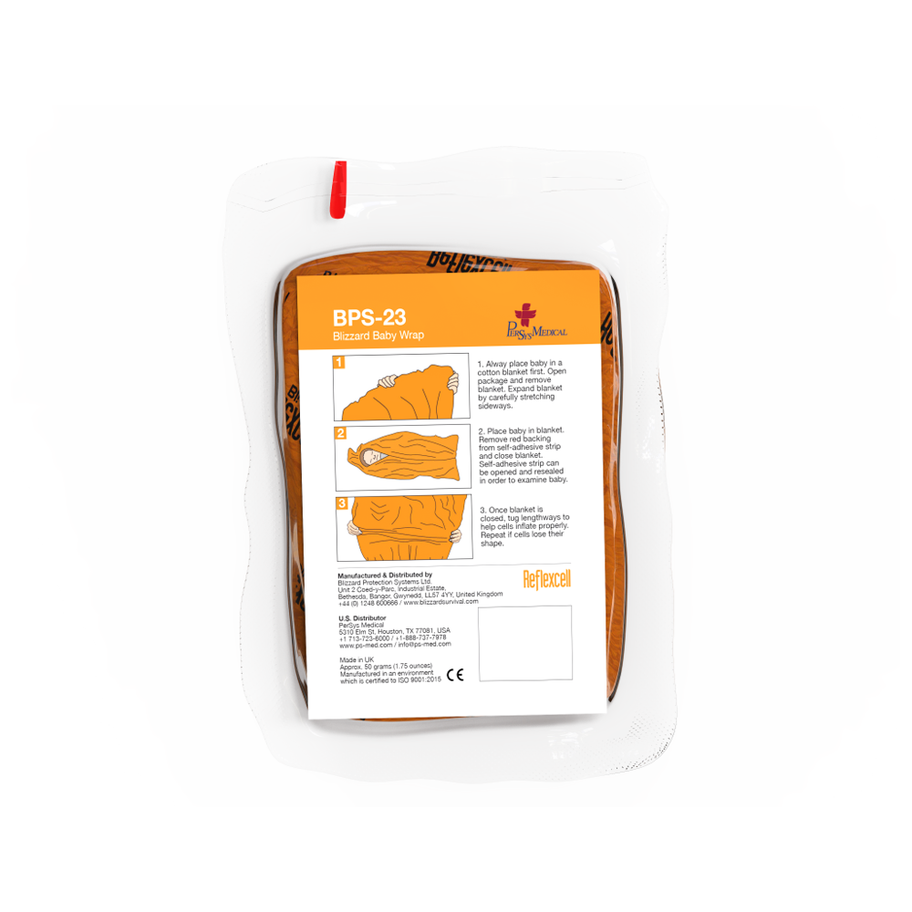 Aero Healthcare BLIZZARD Orange Baby Wrap 65 x 24cm
