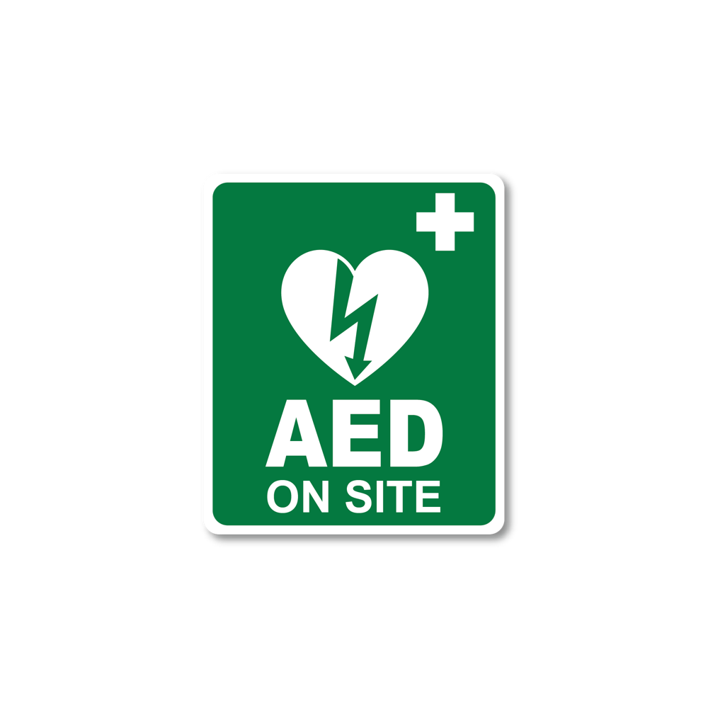 Aero Healthcare CARDIACT AED On Site Sticker 10 x 12cm