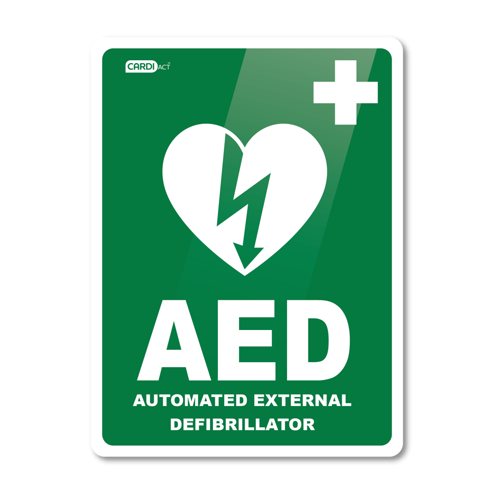 Aero Healthcare CARDIACT Poly AED Sign 22.5 x 30cm