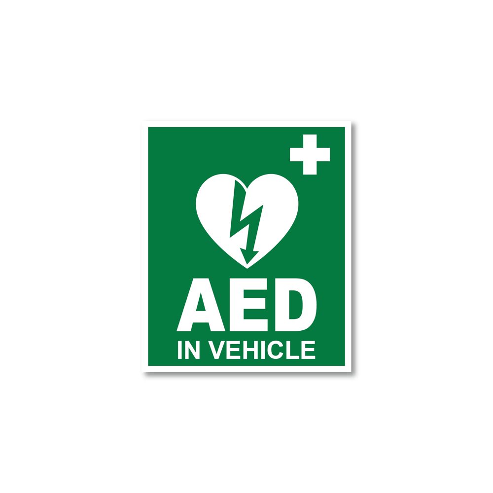 Aero Healthcare CARDIACT AED In Vehicle Window Sticker 10 x 12cm