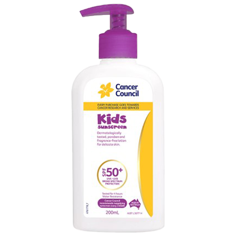 Aero Healthcare CANCER COUNCIL SPF50+ Kids Sunscreen Pump 200mL