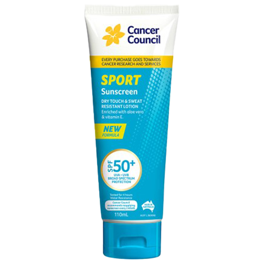 Aero Healthcare CANCER COUNCIL SPF50+ Sport Sunscreen Tube 110mL