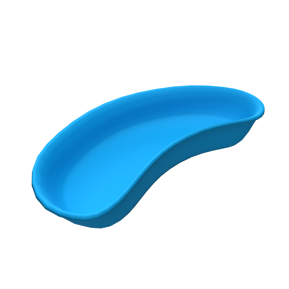 Aero Healthcare Disposable Blue Plastic Kidney Dish 700mL (230mm)